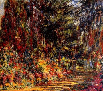  impressionniste - Le chemin de Giverny Claude Monet Fleurs impressionnistes